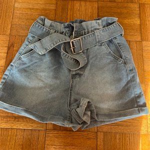High Rise Paperbag Shorts